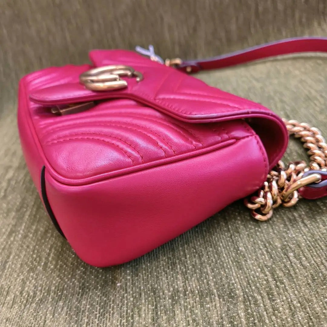 Gucci - GG Marmont - Leather - Pink - (small)