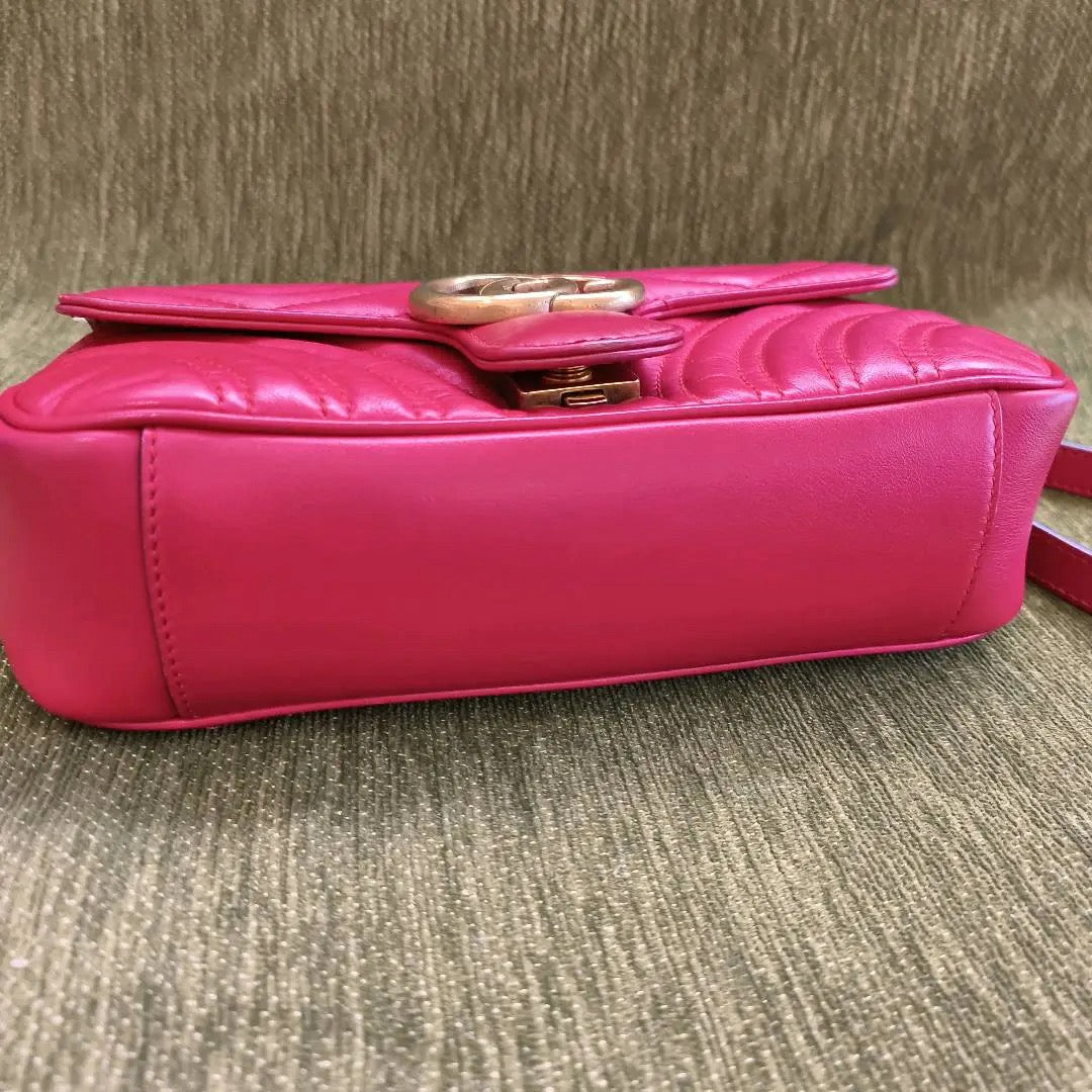 Gucci - GG Marmont - Leather - Pink - (small)