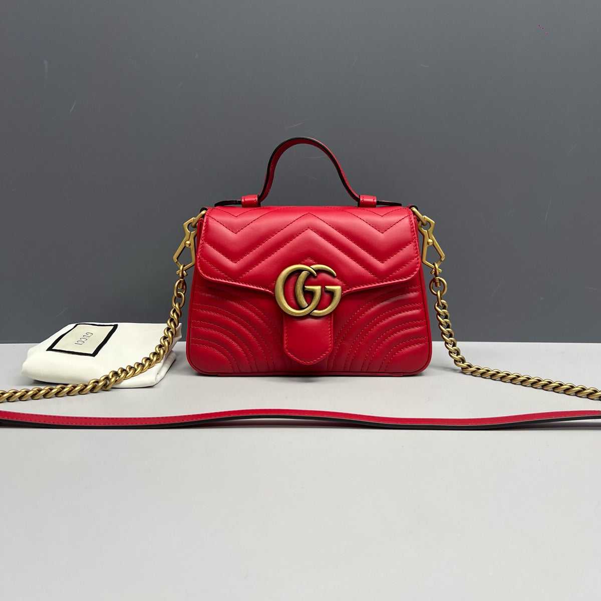 Gucci - GG Marmont - Leather - Red