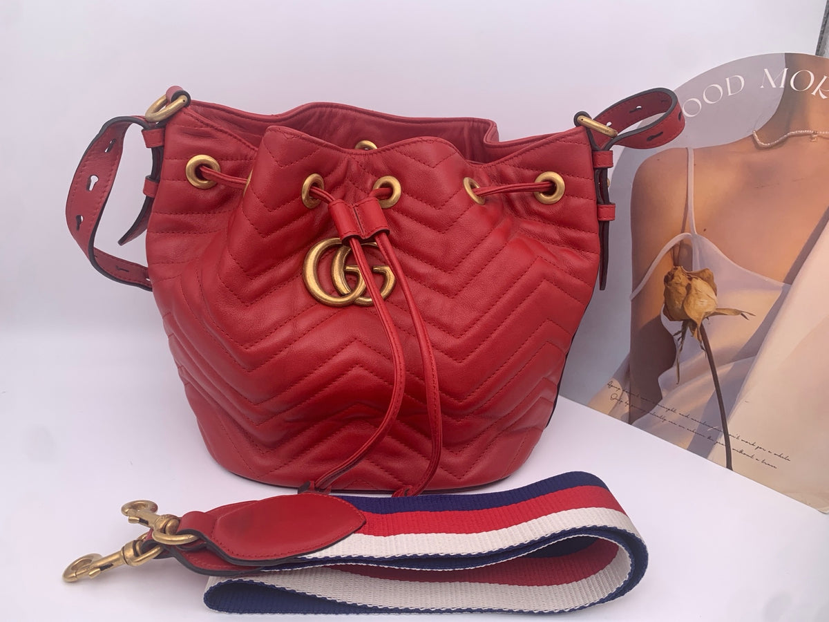 Gucci - GG Marmont - Leather - Red