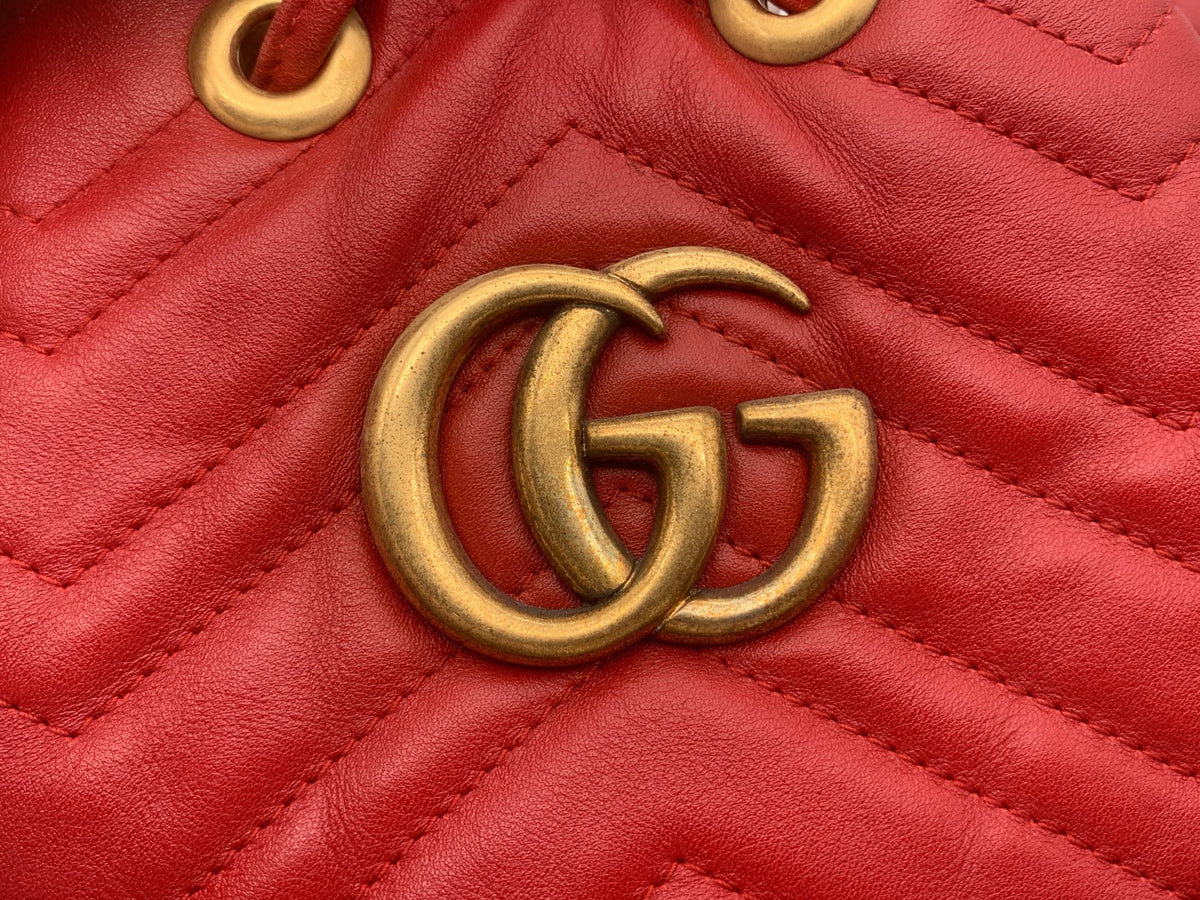 Gucci - GG Marmont - Leather - Red