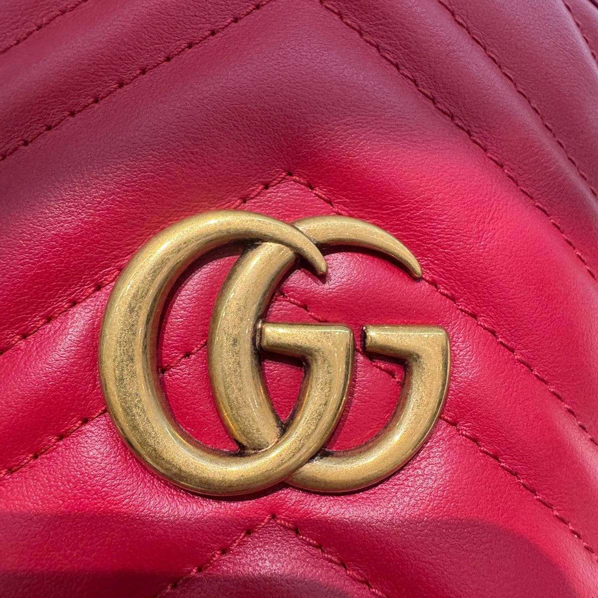 Gucci - GG Marmont - Leather - Red