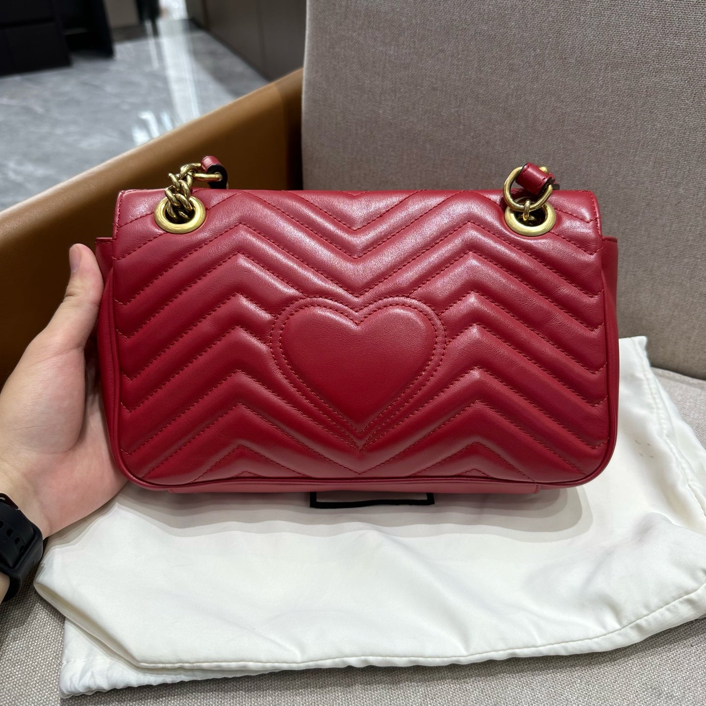 Gucci - GG Marmont - Leather - Red - (medium)