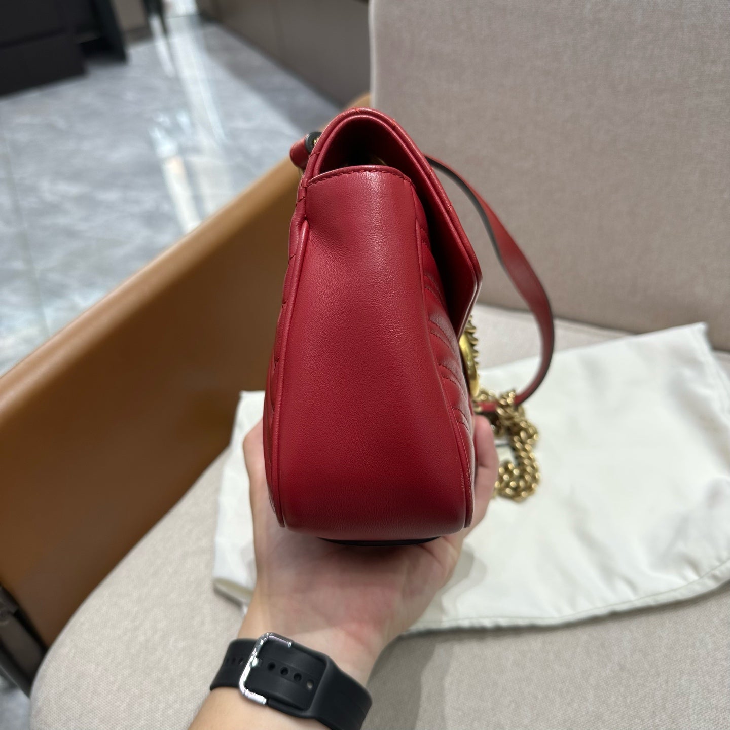 Gucci - GG Marmont - Leather - Red - (medium)