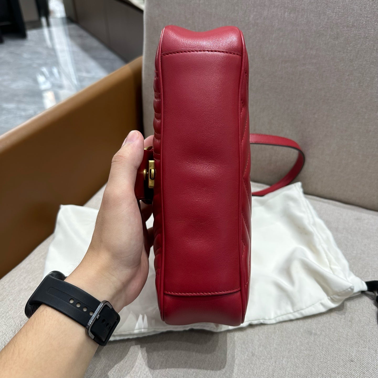 Gucci - GG Marmont - Leather - Red - (medium)