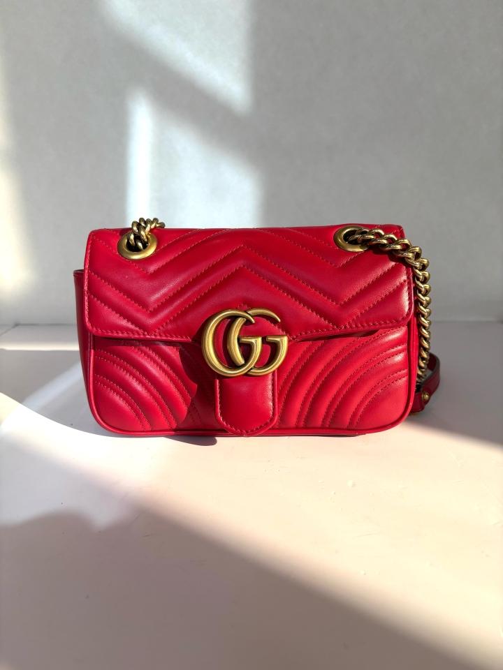 Gucci - GG Marmont - Leather - Red - (mini)