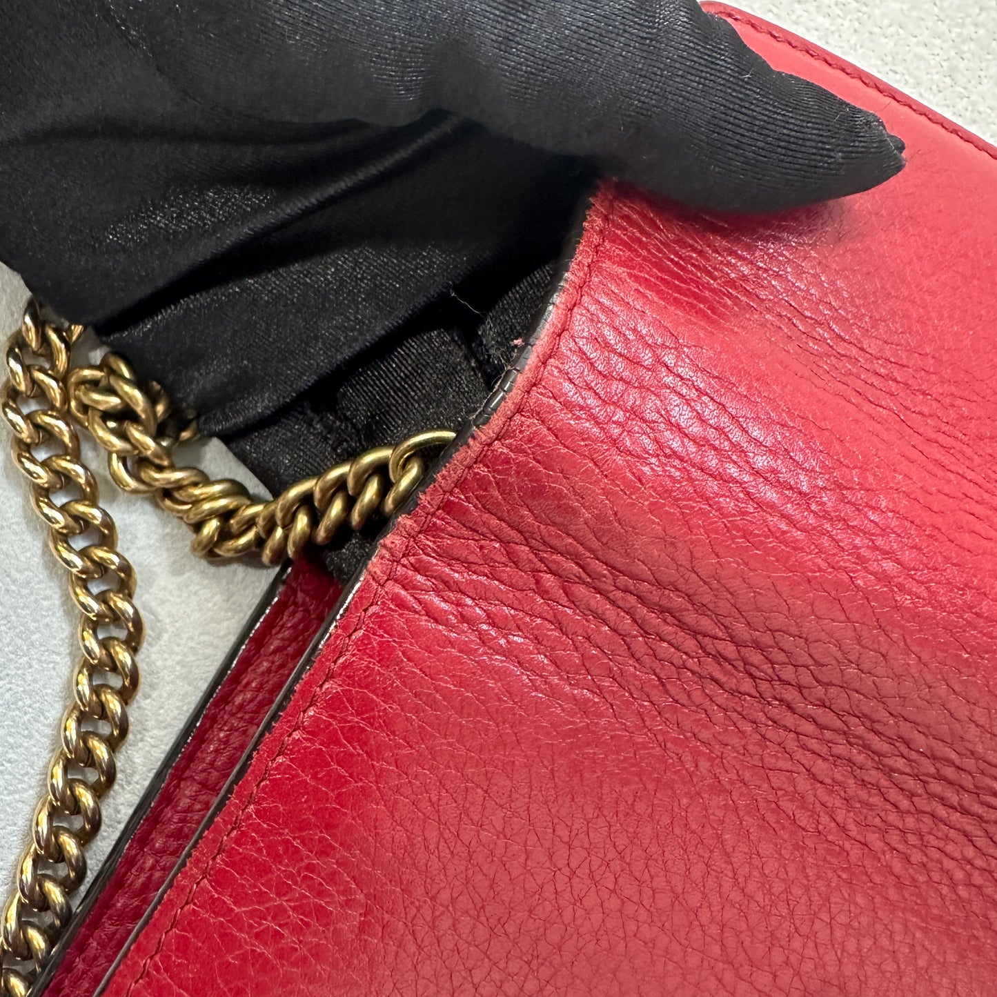 Gucci - GG Marmont - Leather - Red - (mini)
