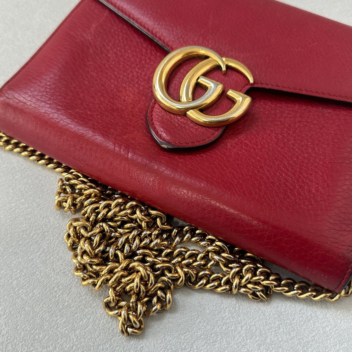 Gucci - GG Marmont - Leather - Red - (mini)