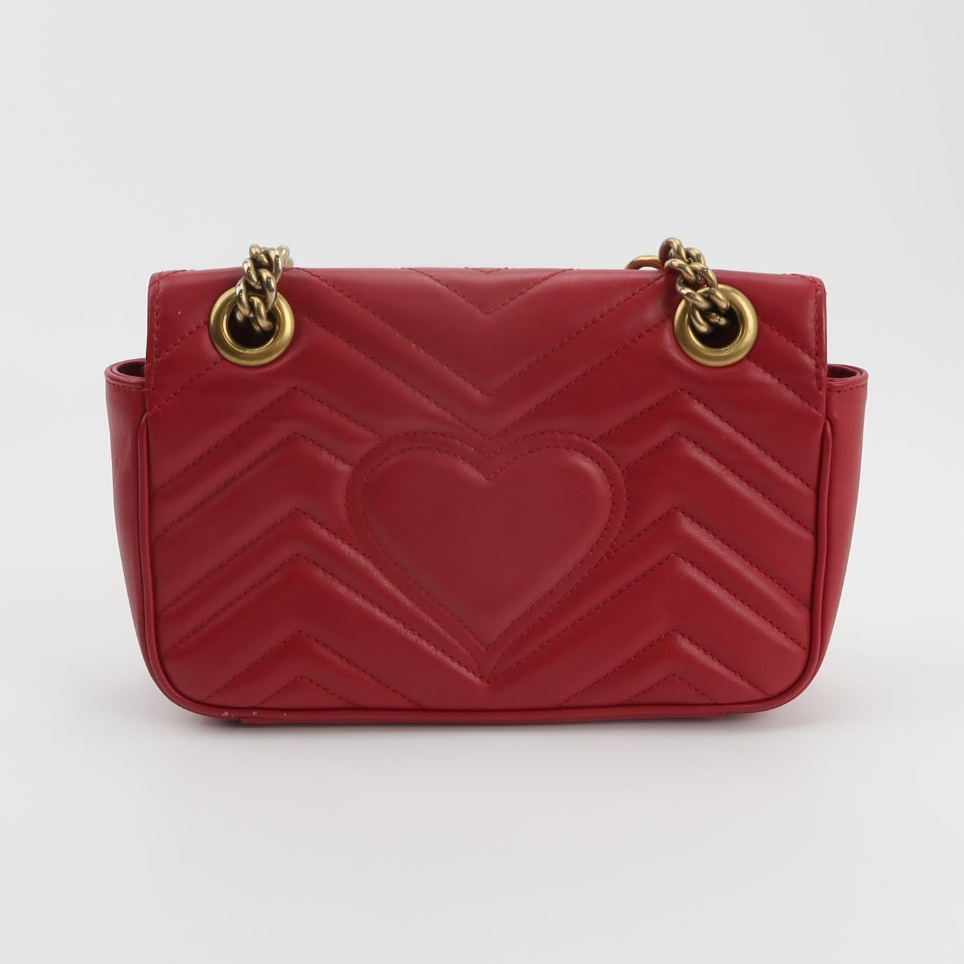 Gucci - GG Marmont - Leather - Red - (mini)