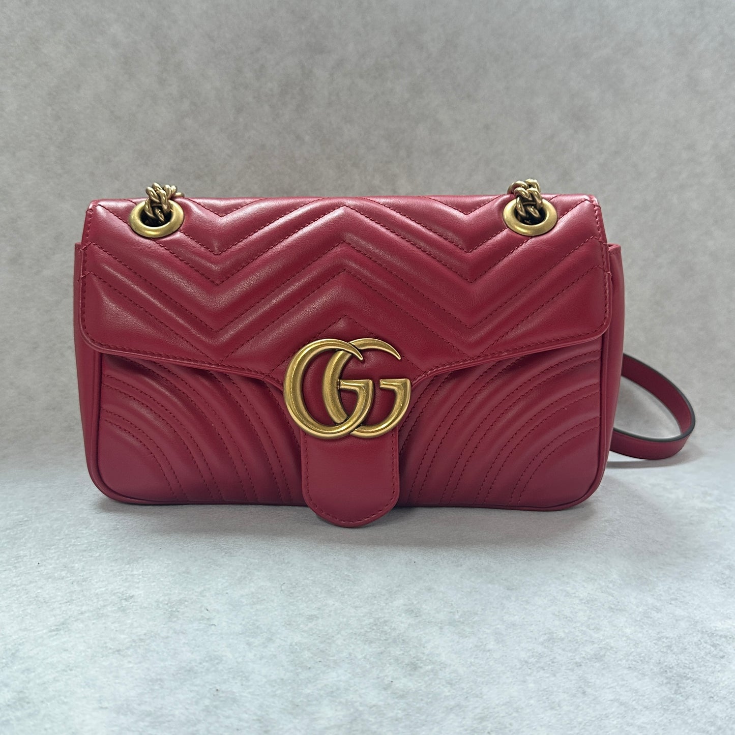 Gucci - GG Marmont - Leather - Red - (small)