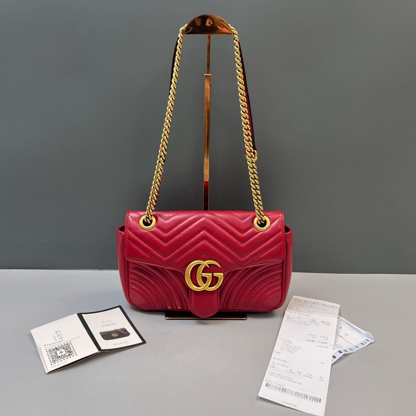 Gucci - GG Marmont - Leather - Red - (small)