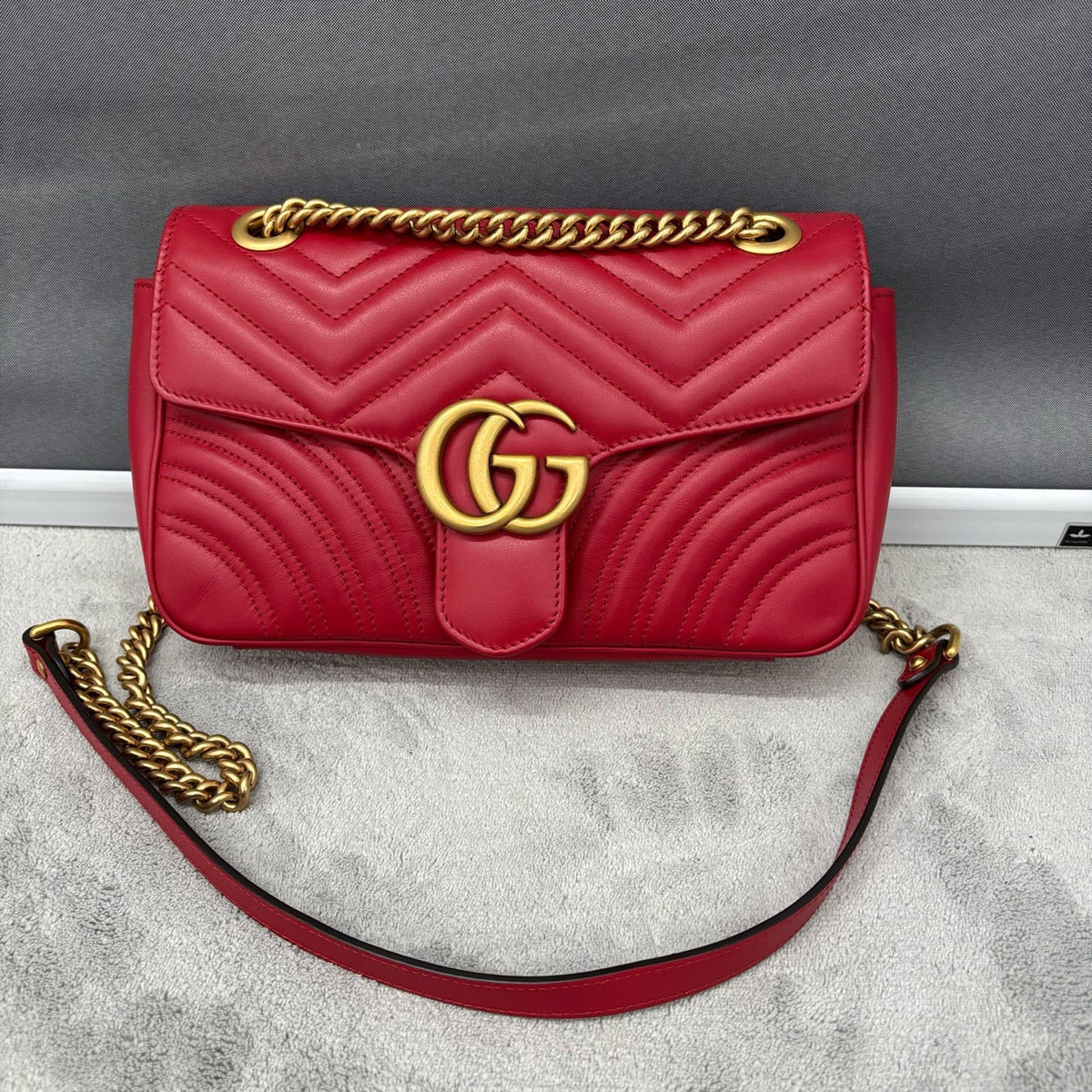 Gucci - GG Marmont - Leather - Red - (small)