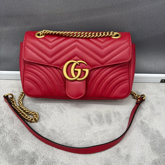 Gucci - GG Marmont - Leather - Red - (small)