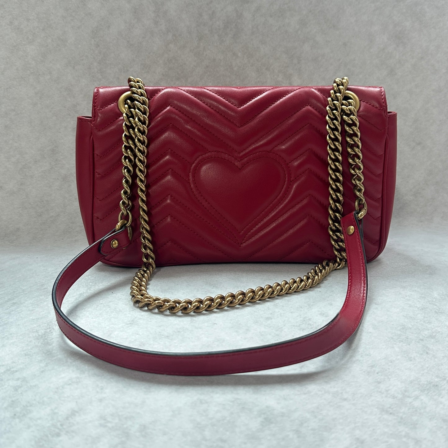 Gucci - GG Marmont - Leather - Red - (small)