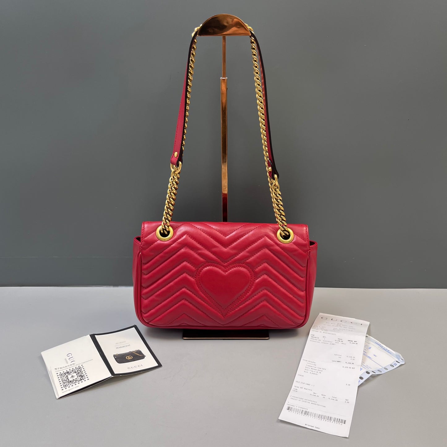 Gucci - GG Marmont - Leather - Red - (small)