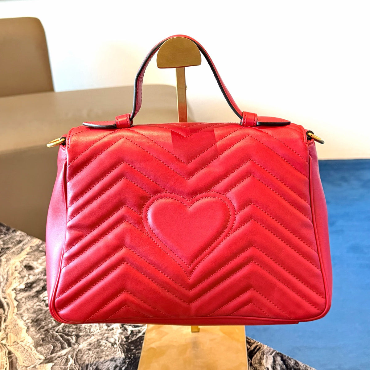 Gucci - GG Marmont - Leather - Red - (small)