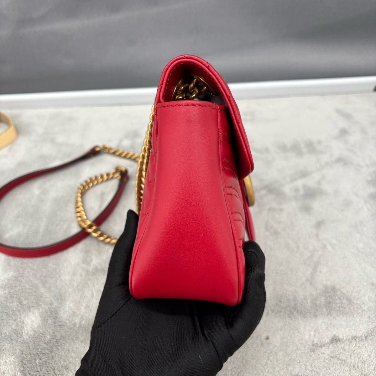 Gucci - GG Marmont - Leather - Red - (small)