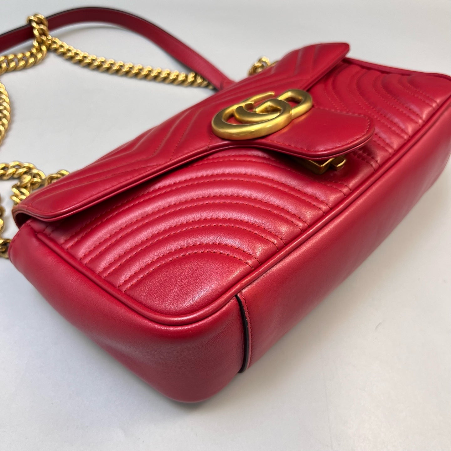 Gucci - GG Marmont - Leather - Red - (small)