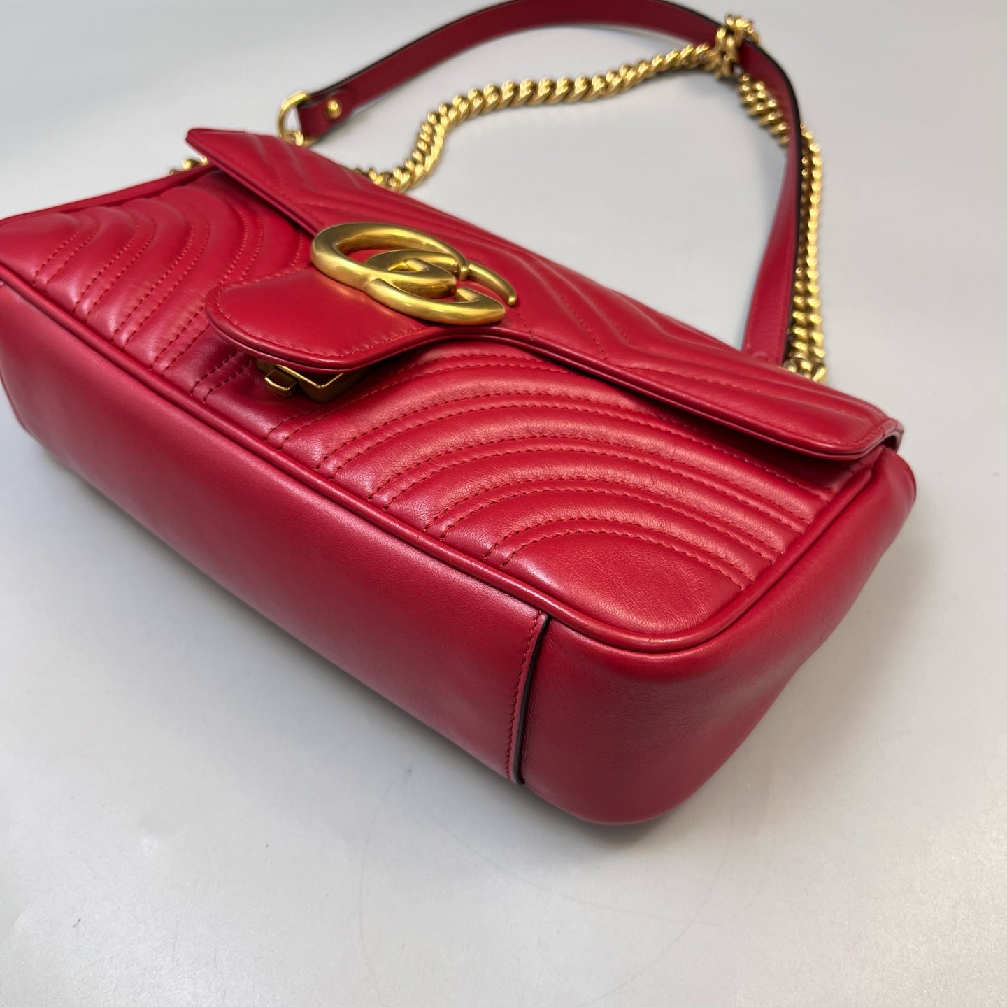 Gucci - GG Marmont - Leather - Red - (small)
