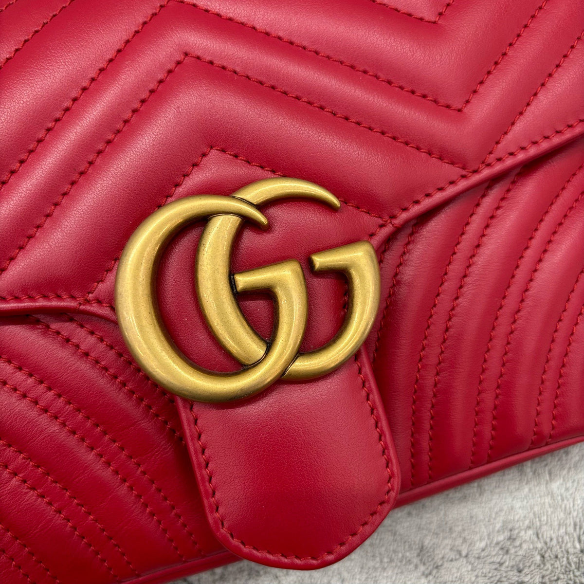 Gucci - GG Marmont - Leather - Red - (small)