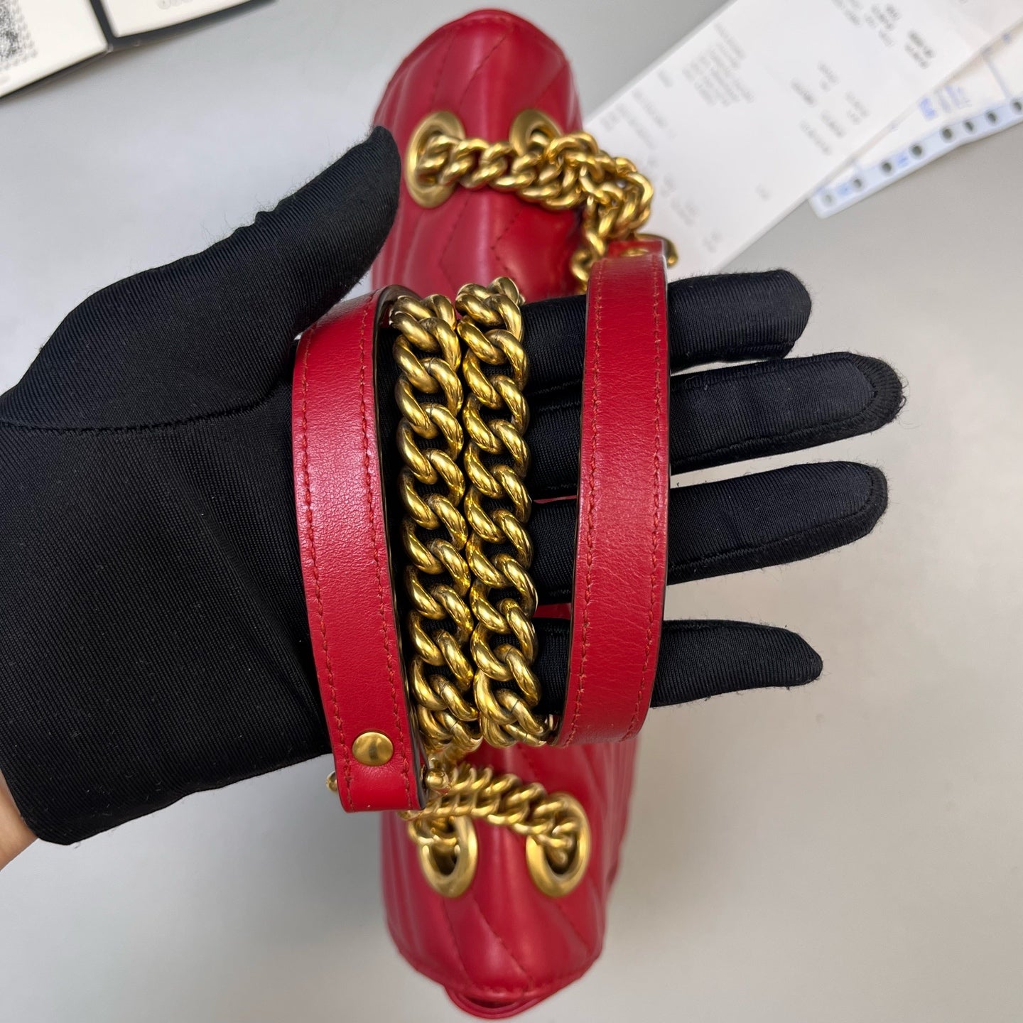 Gucci - GG Marmont - Leather - Red - (small)