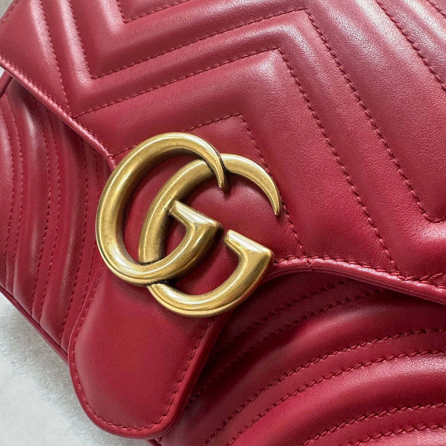 Gucci - GG Marmont - Leather - Red - (small)