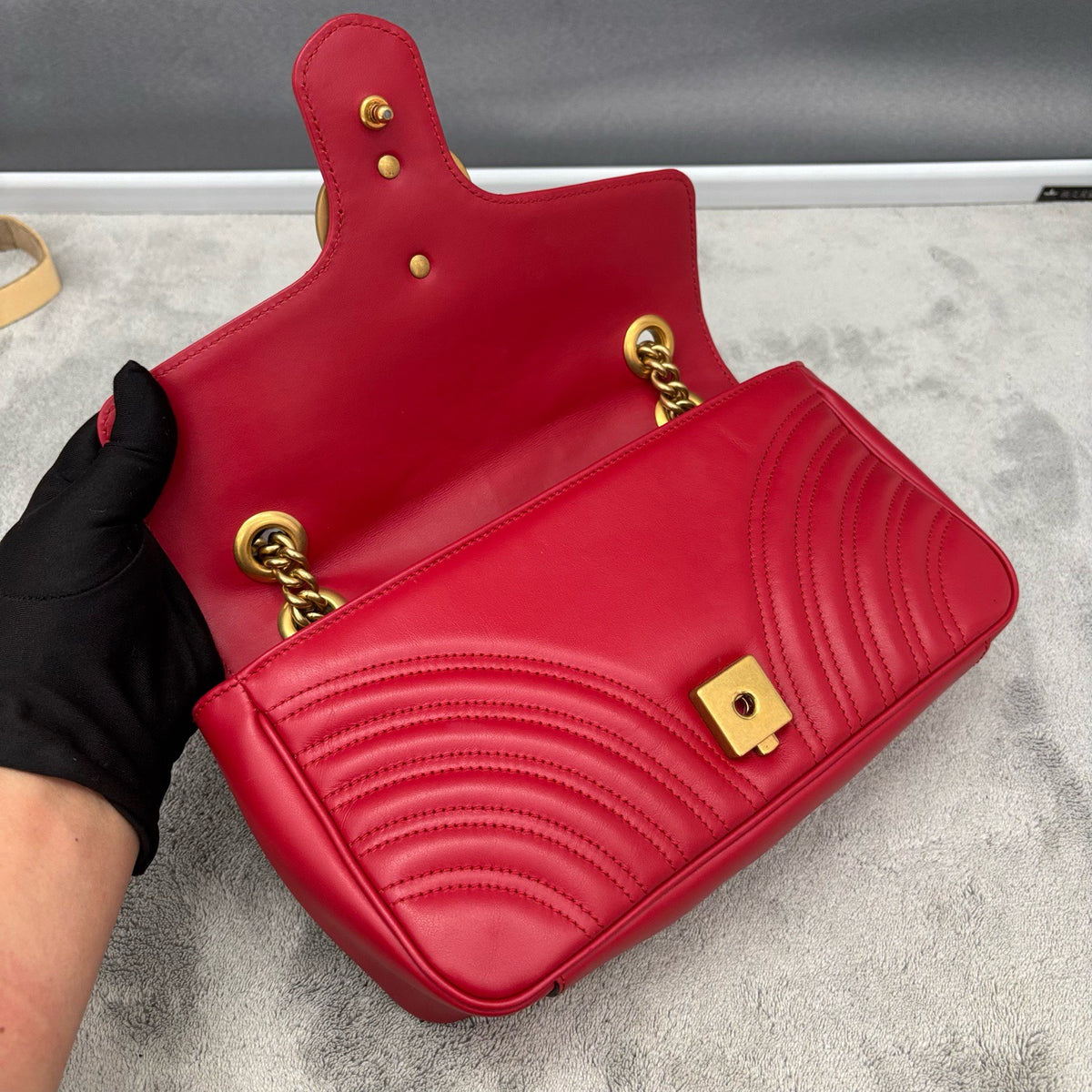Gucci - GG Marmont - Leather - Red - (small)