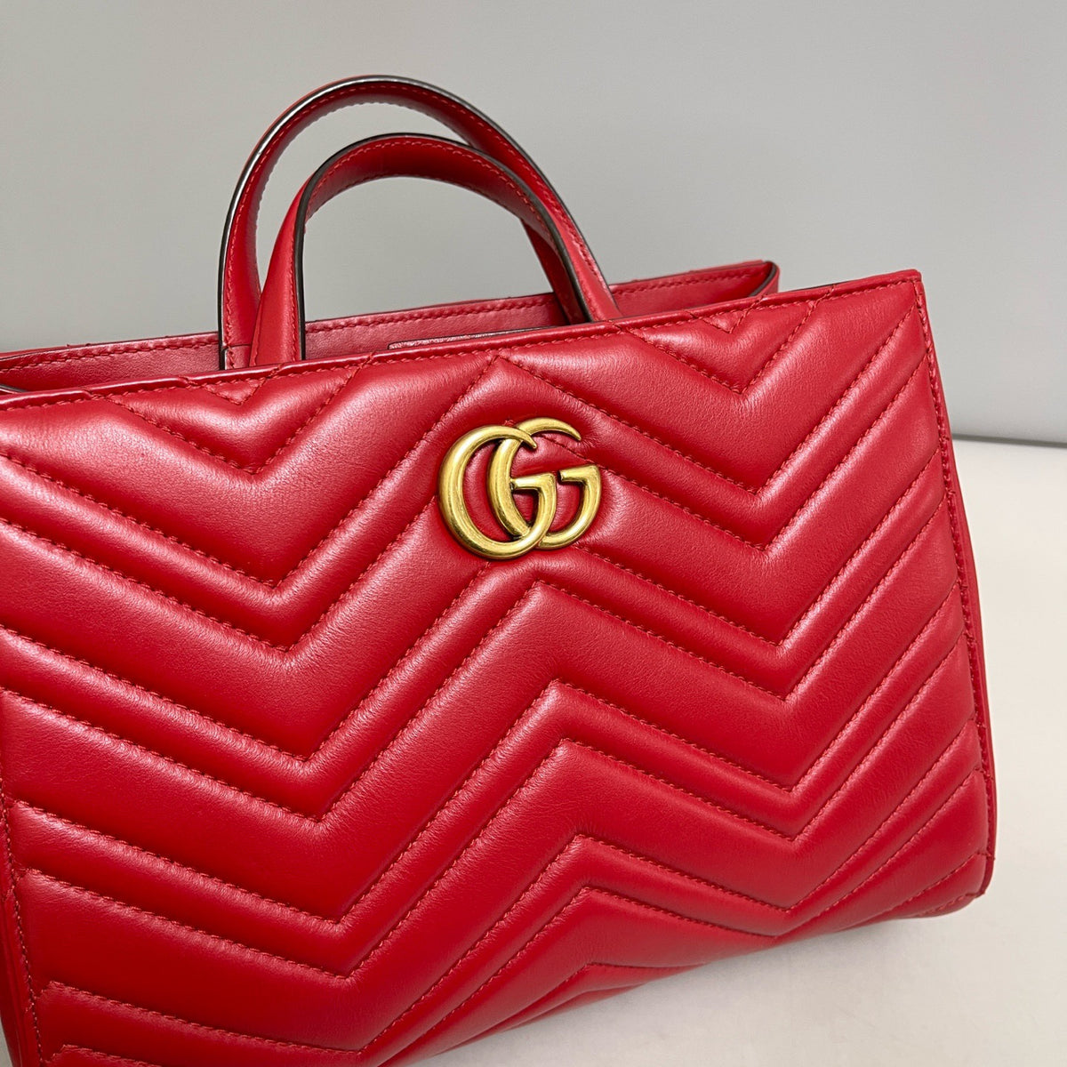 Gucci - GG Marmont - Leather - Red - (small)