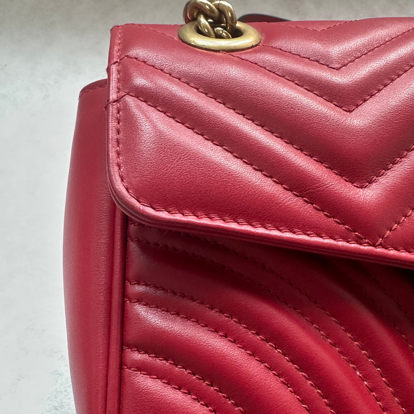 Gucci - GG Marmont - Leather - Red - (small)