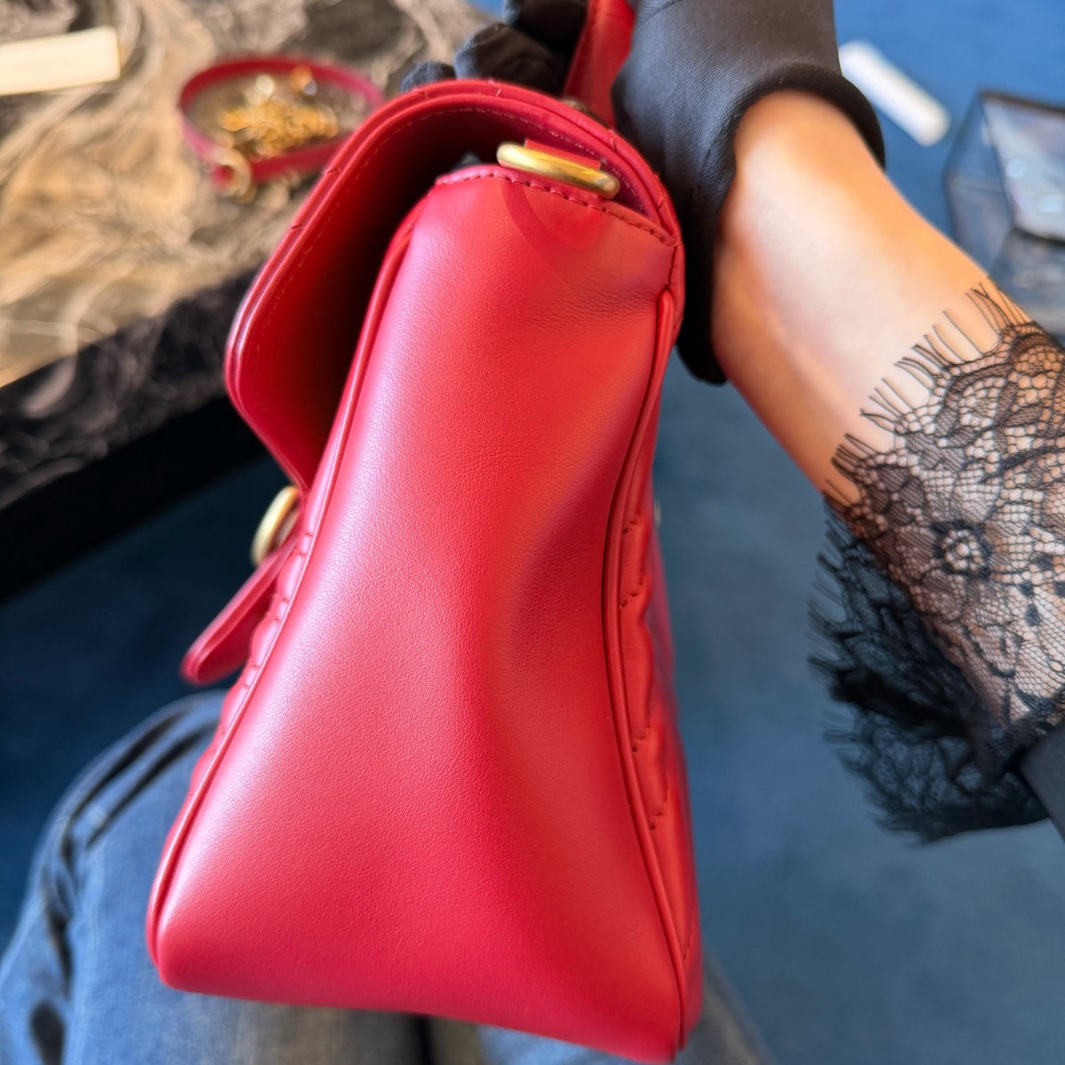 Gucci - GG Marmont - Leather - Red - (small)