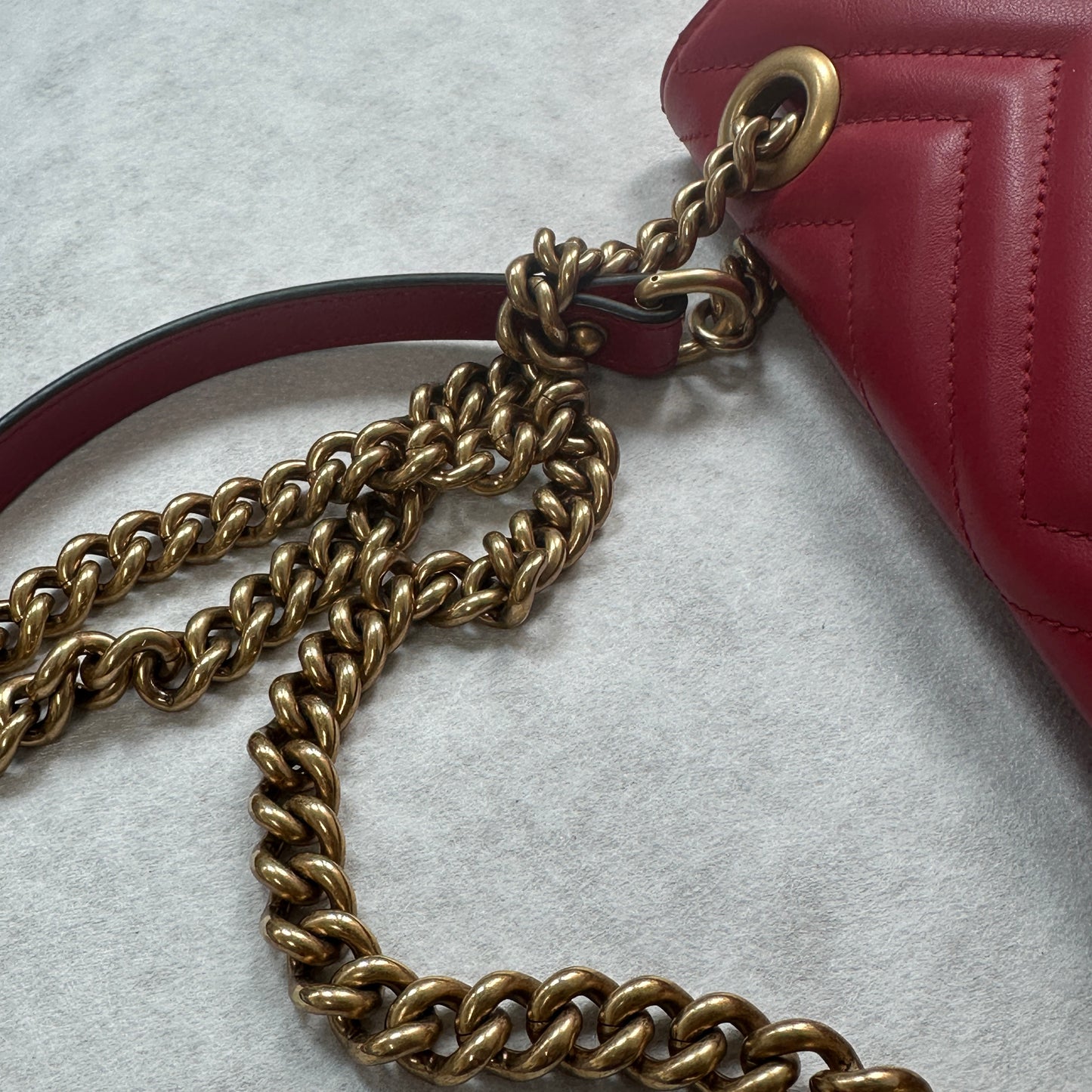 Gucci - GG Marmont - Leather - Red - (small)