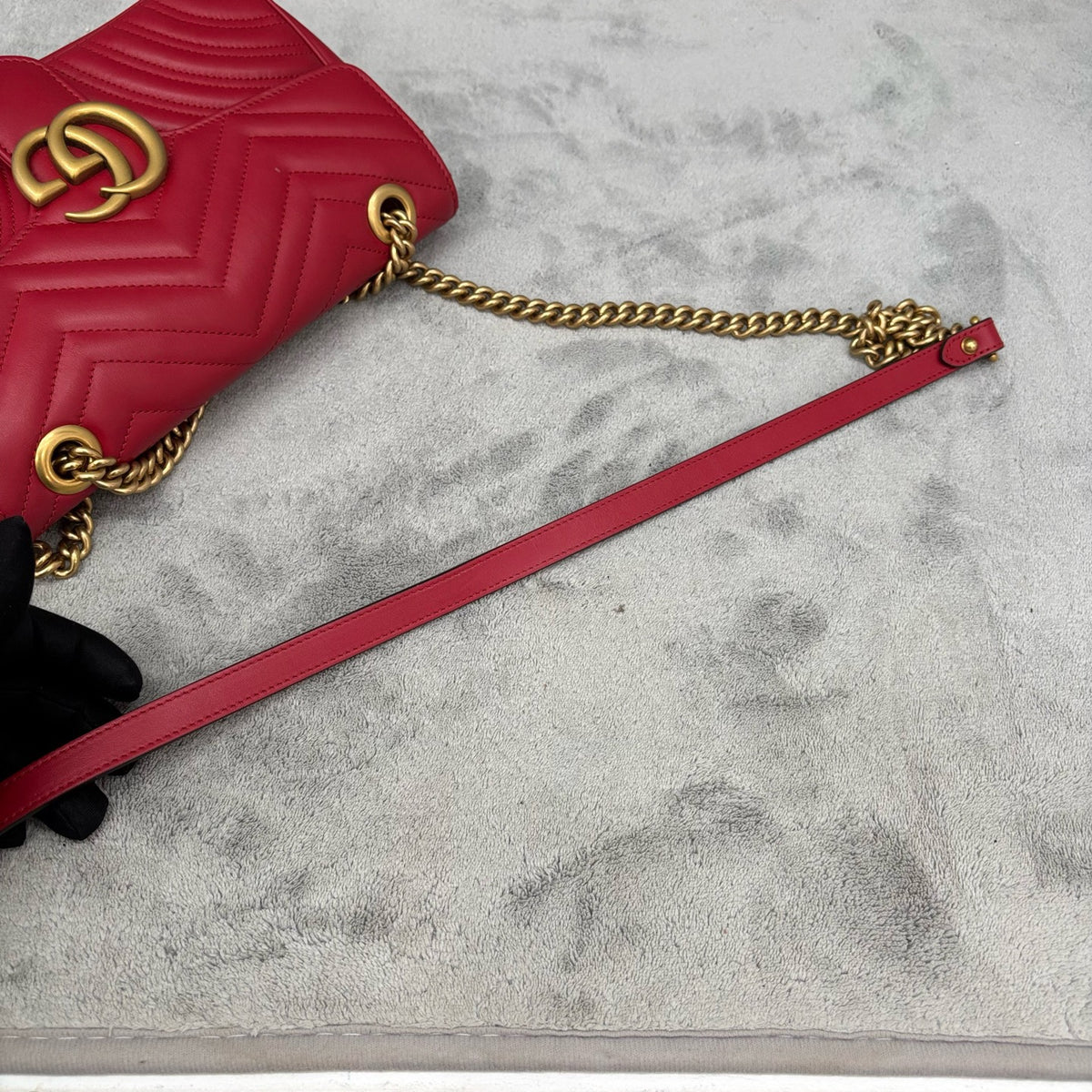 Gucci - GG Marmont - Leather - Red - (small)