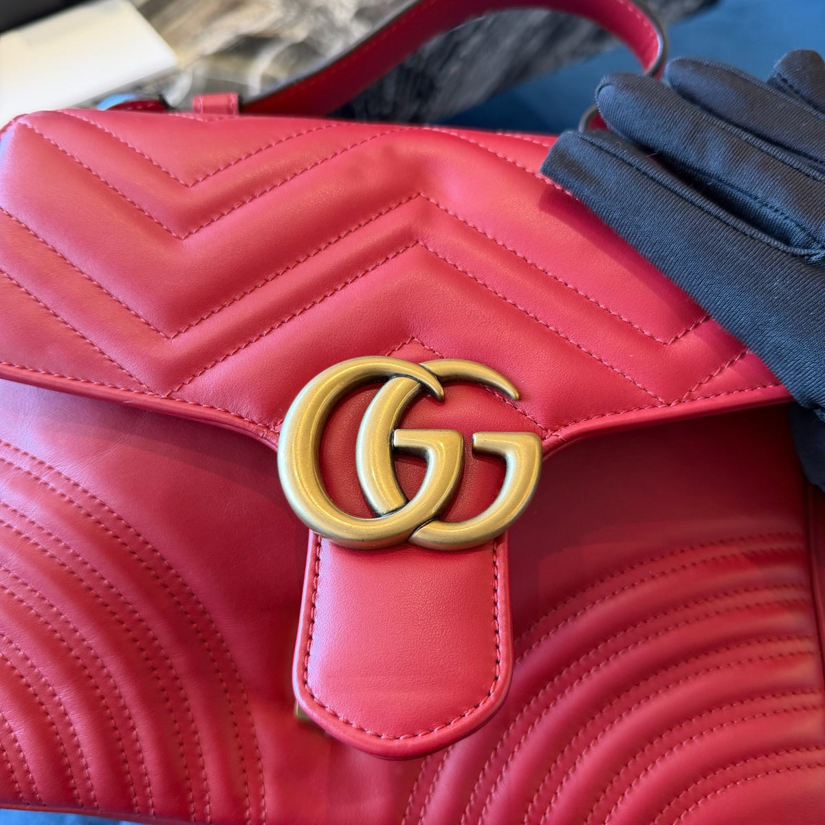 Gucci - GG Marmont - Leather - Red - (small)