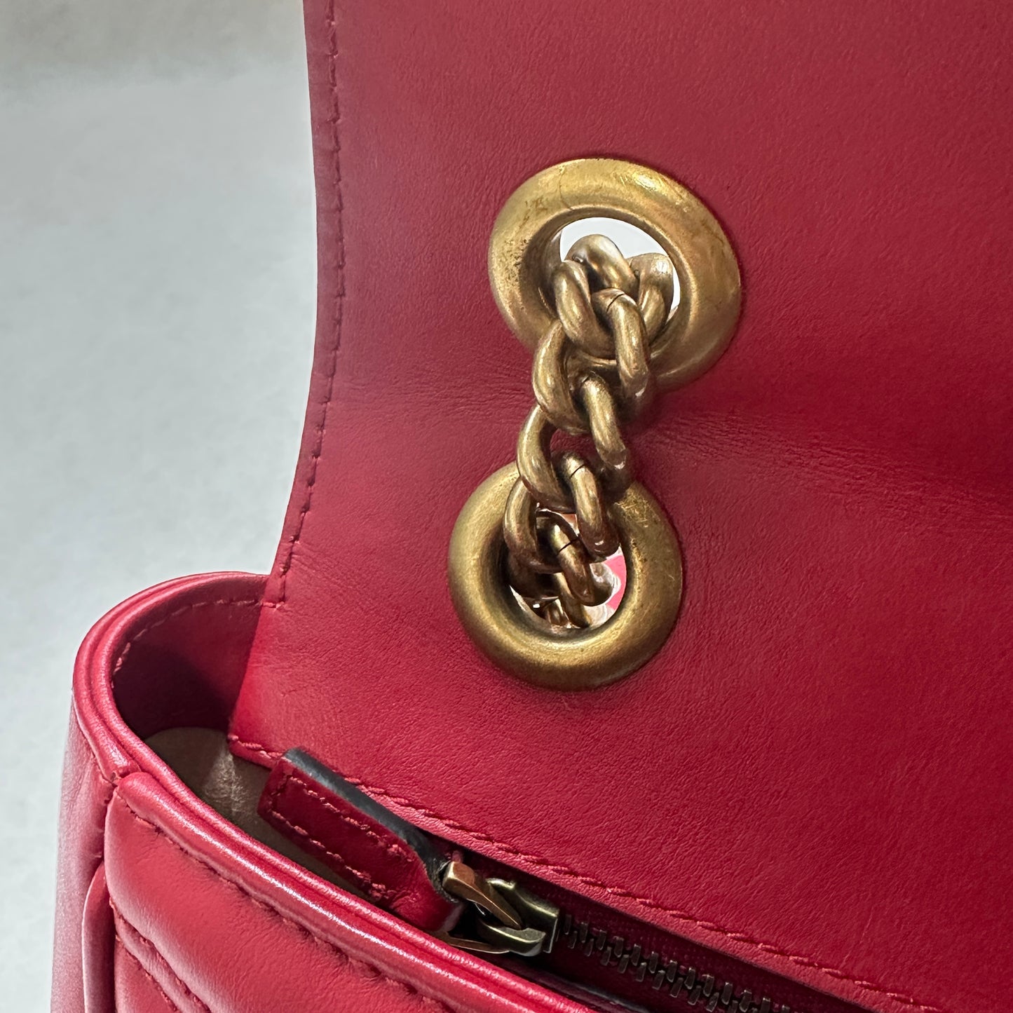 Gucci - GG Marmont - Leather - Red - (small)