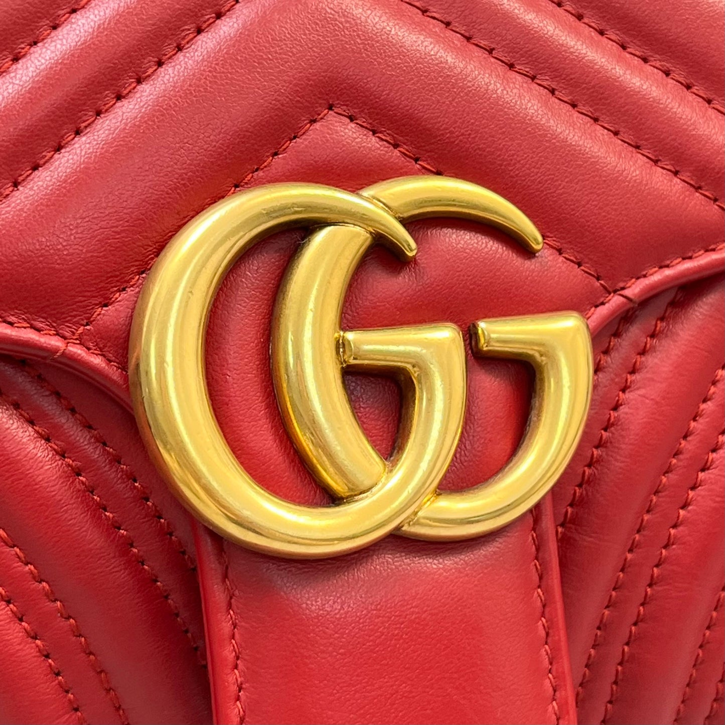 Gucci - GG Marmont - Leather - Red - (small)