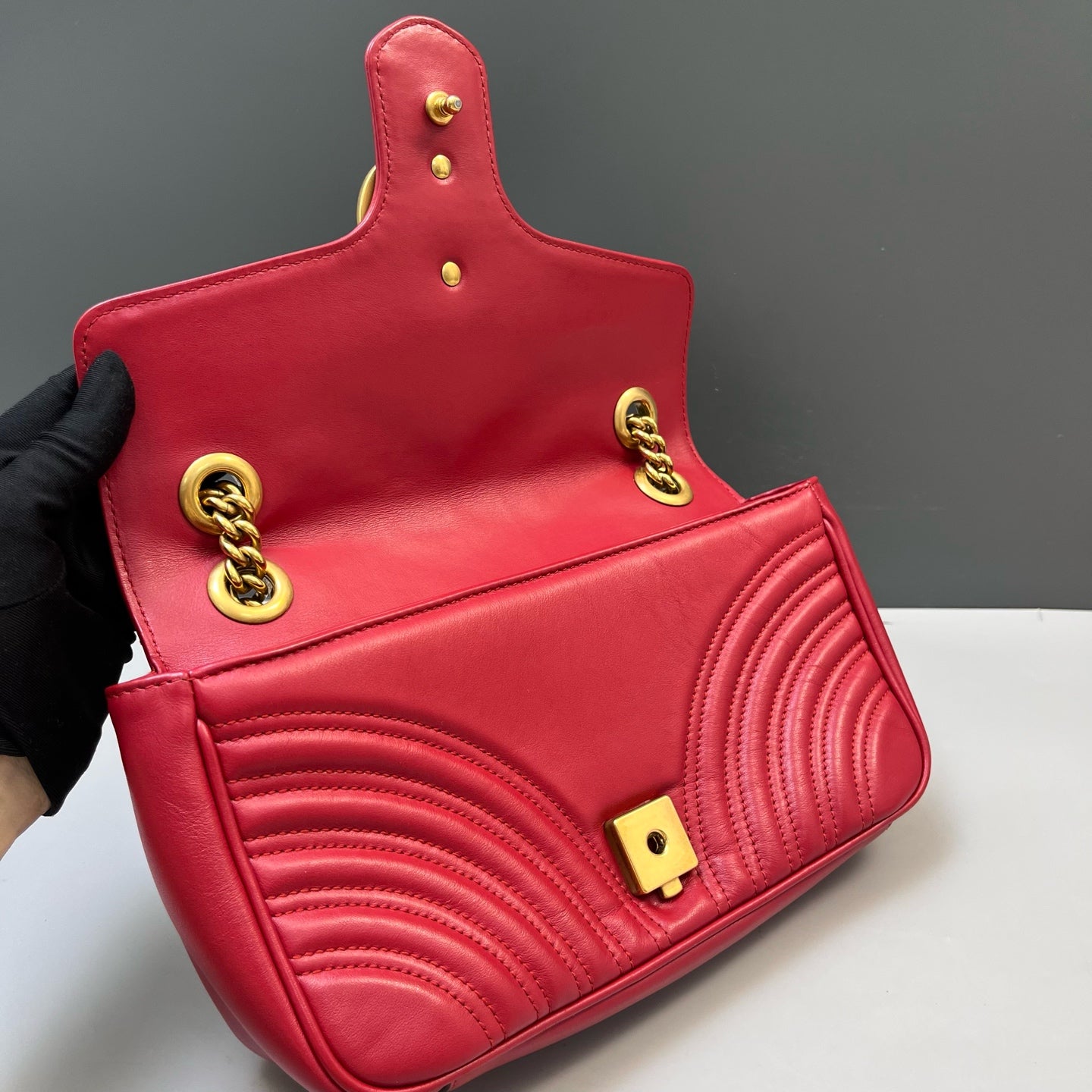 Gucci - GG Marmont - Leather - Red - (small)
