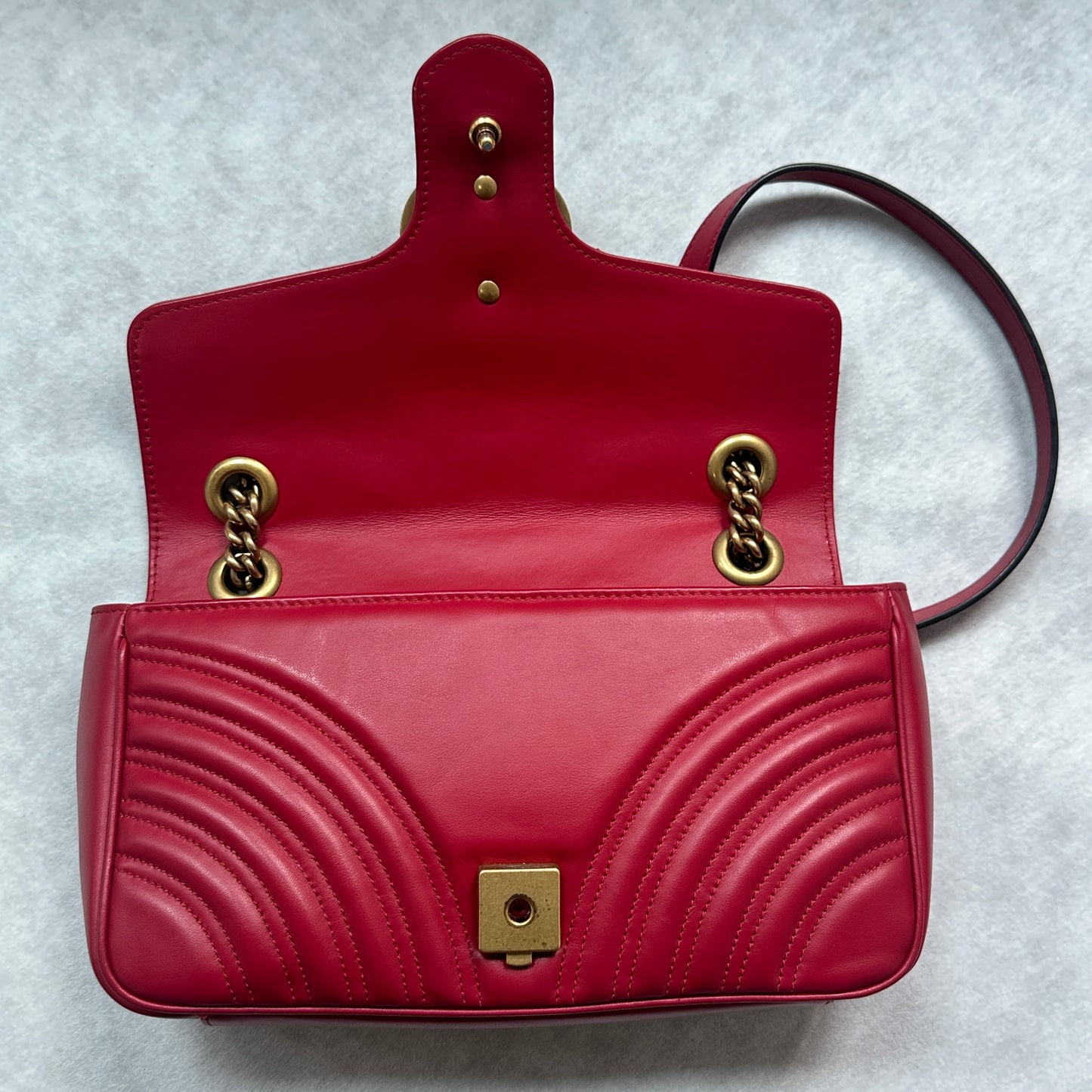 Gucci - GG Marmont - Leather - Red - (small)
