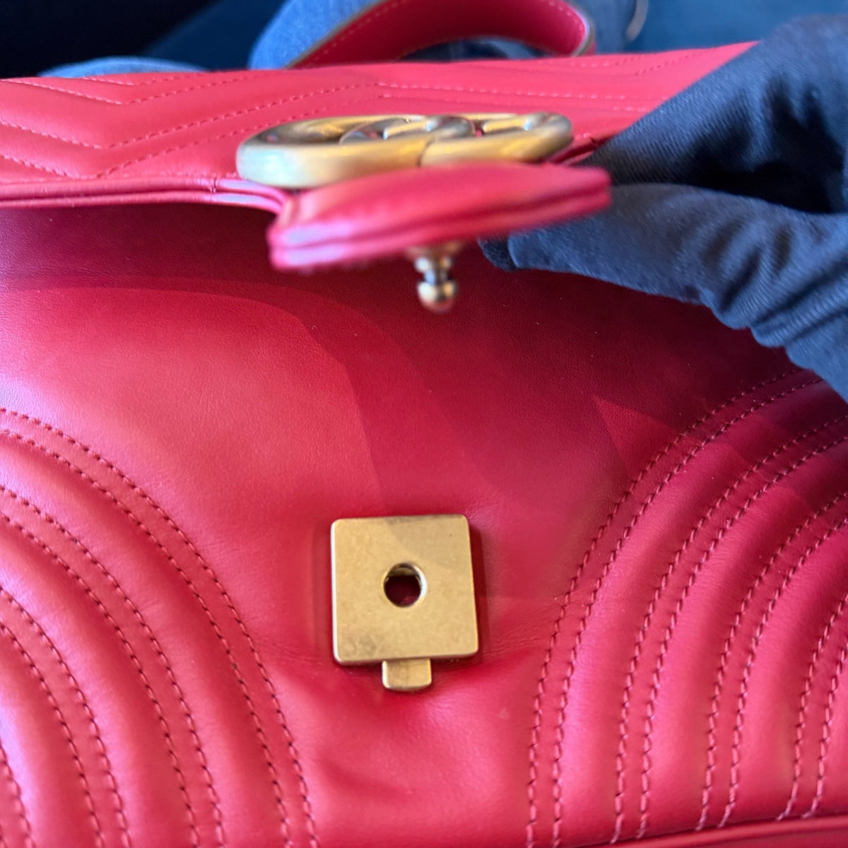 Gucci - GG Marmont - Leather - Red - (small)