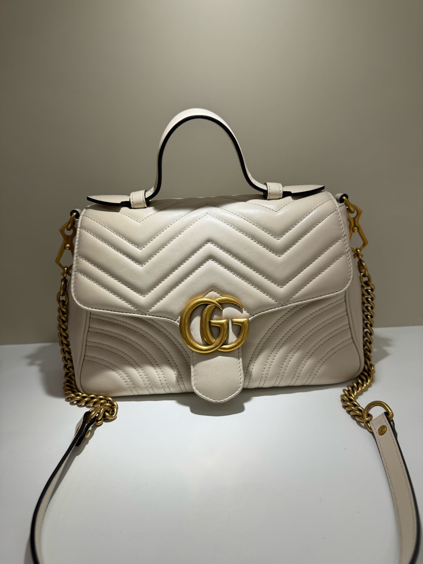 Gucci - GG Marmont - Leather - White - (medium)