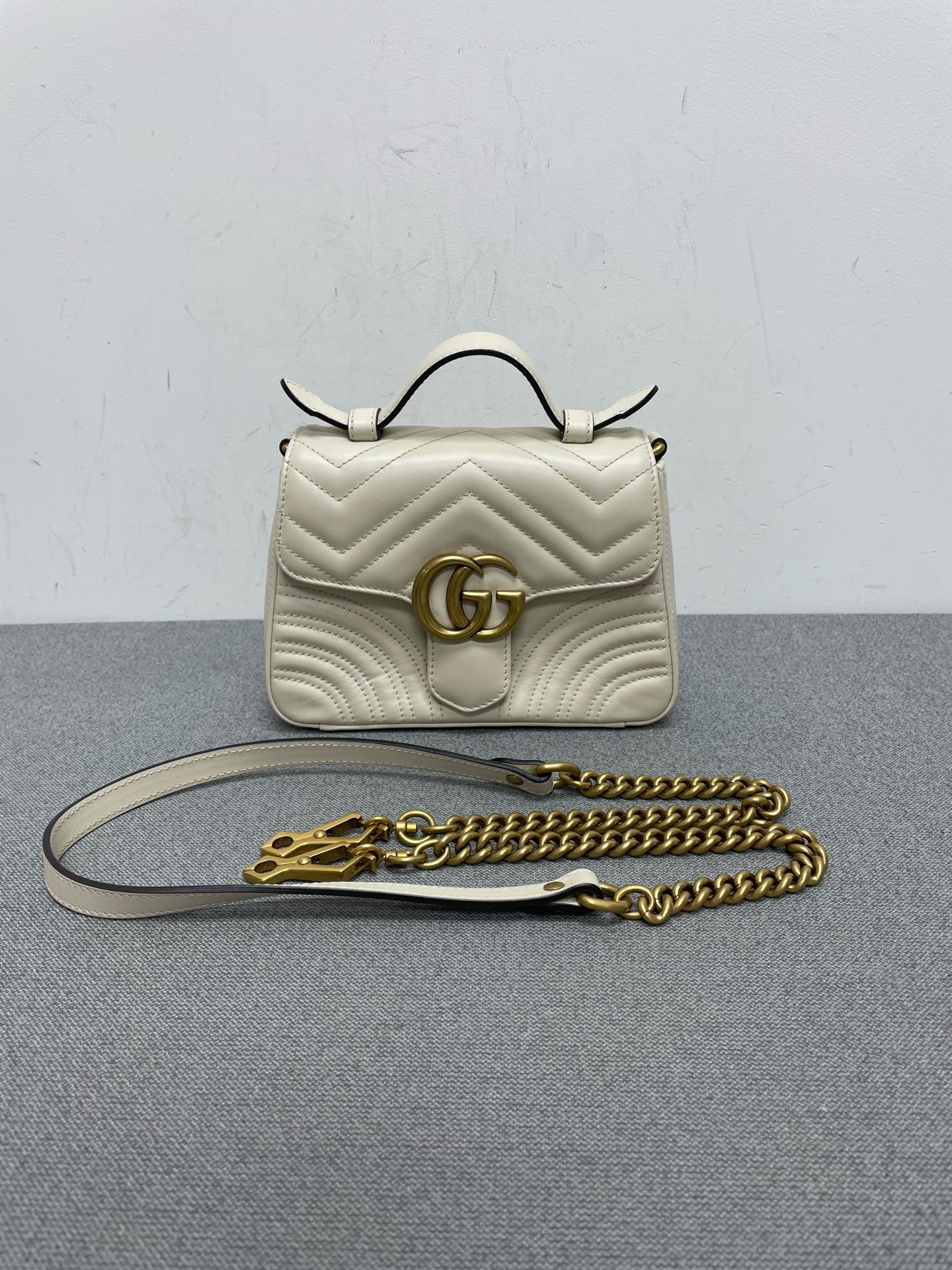 Gucci - GG Marmont - Leather - White - (small)