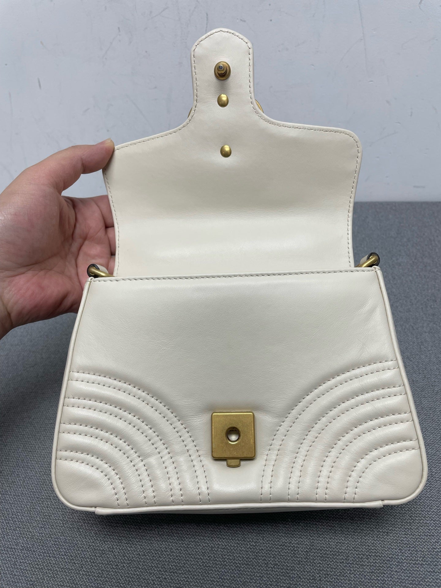 Gucci - GG Marmont - Leather - White - (small)