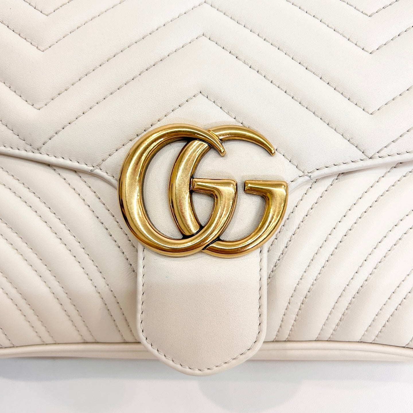 Gucci - GG Marmont - Leather - White - (Small)