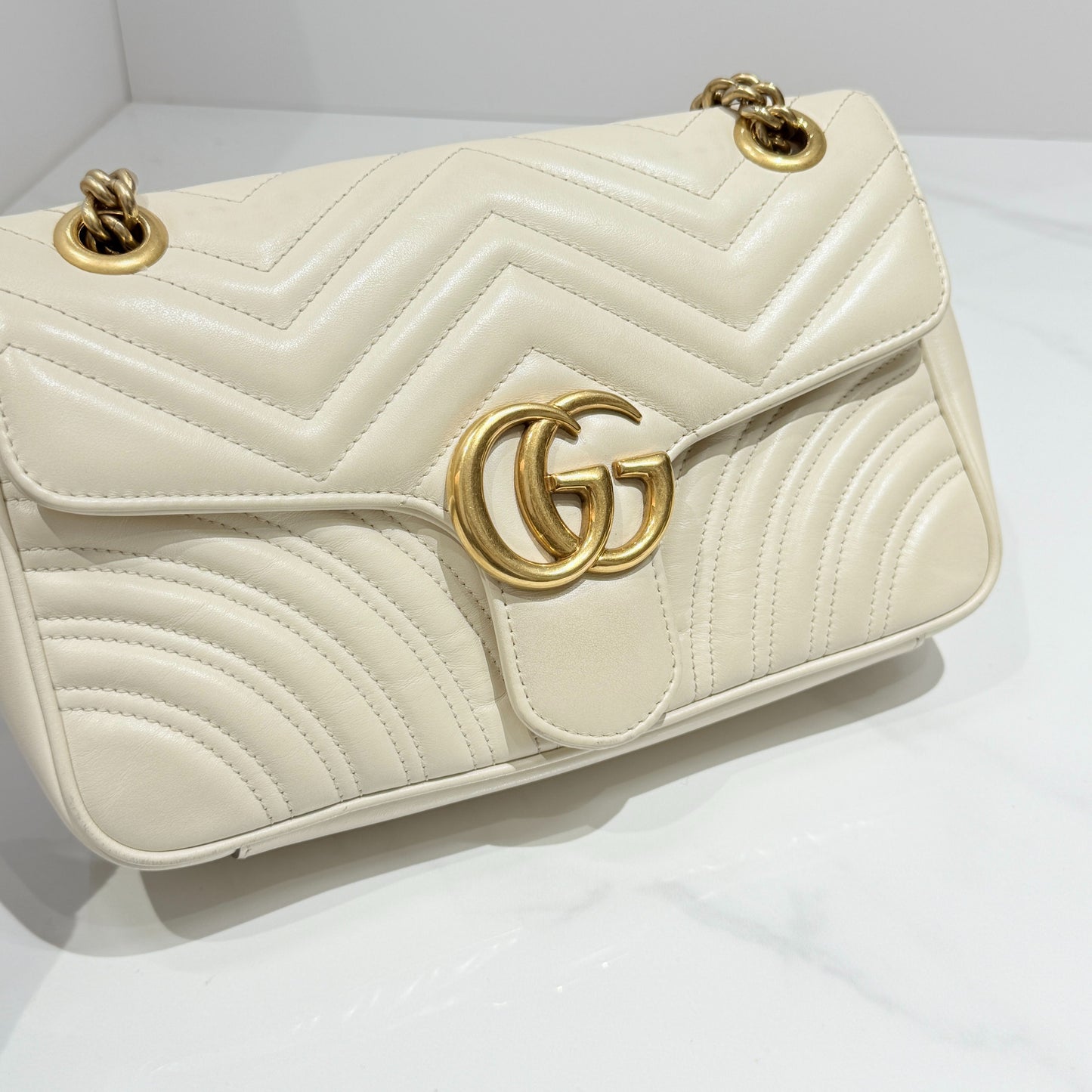 Gucci - GG Marmont - Leather - White - (small)