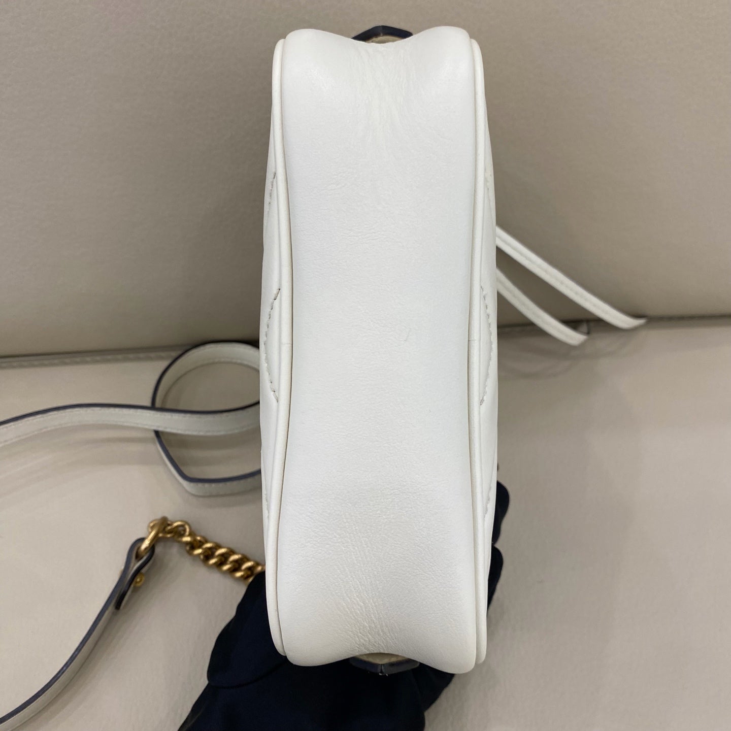 Gucci - GG Marmont Matelassé Camera Bag - Leather - White - (Small)
