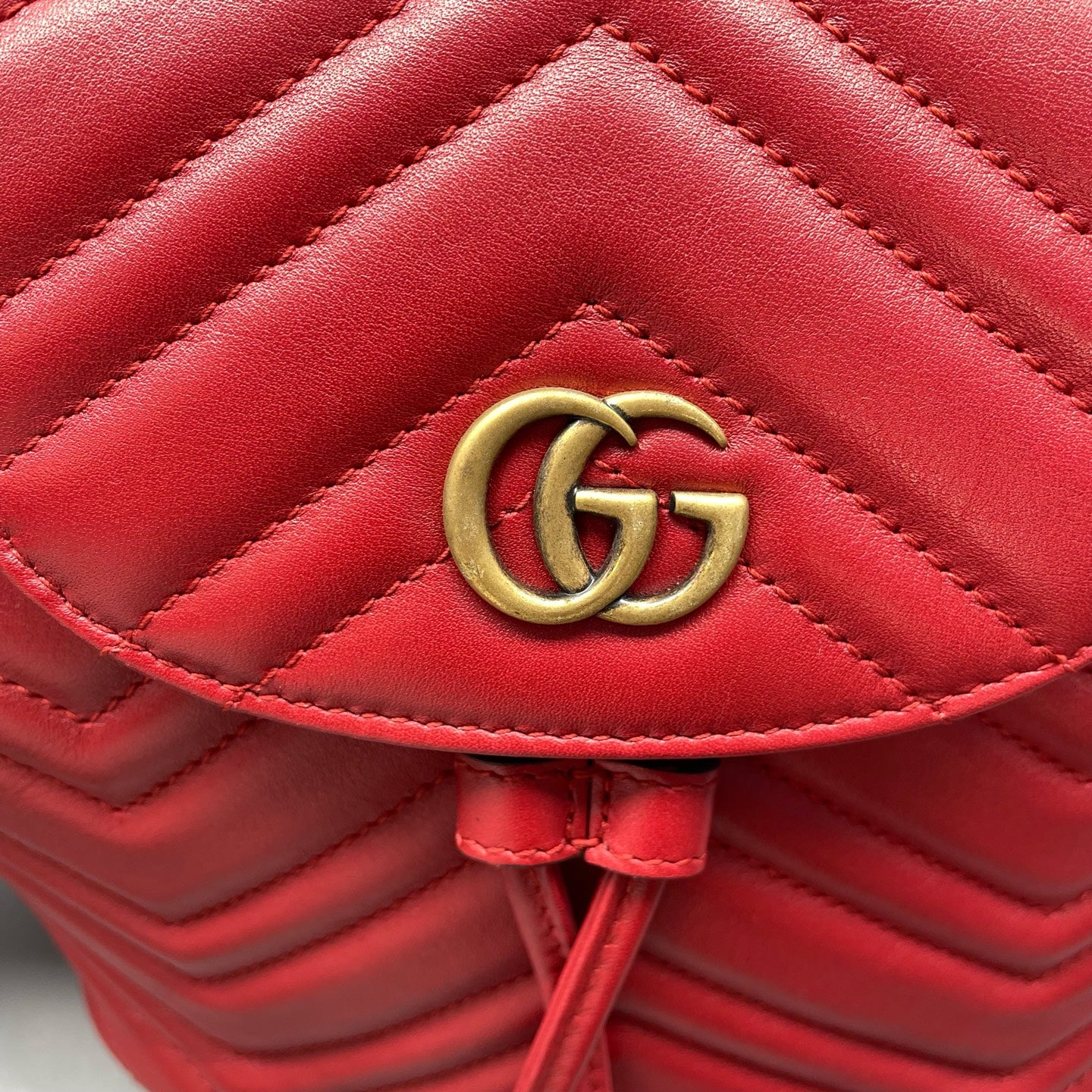 Gucci - GG Marmont - Matelassé leather - Red with Gold-Tone Hardware - (mini)