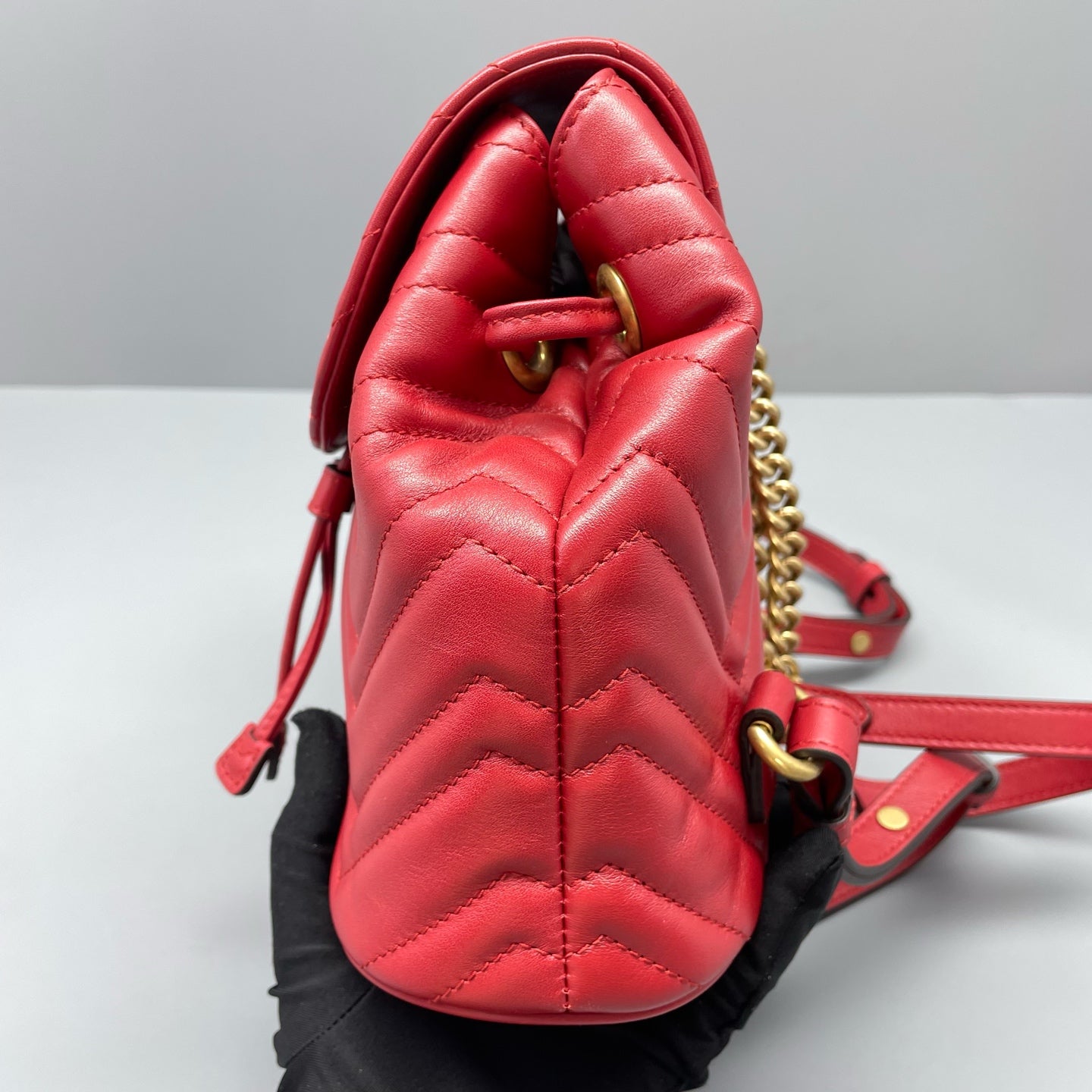 Gucci - GG Marmont - Matelassé leather - Red with Gold-Tone Hardware - (mini)