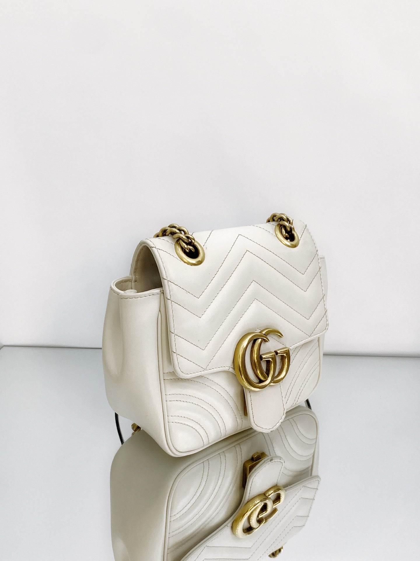 Gucci - GG Marmont - Matelassé leather - White - (mini)