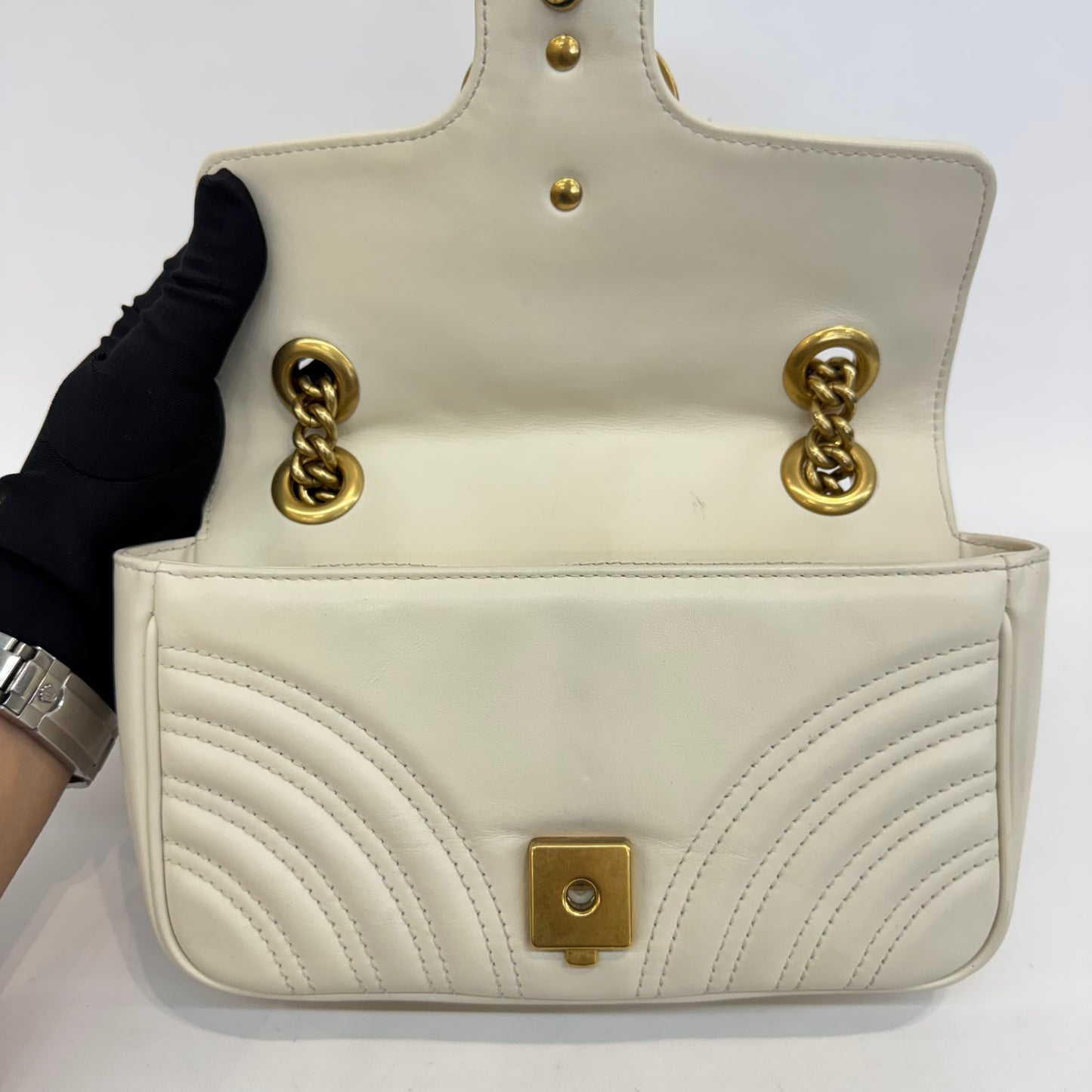 Gucci - GG Marmont Matelassé - Leather - White - (mini)