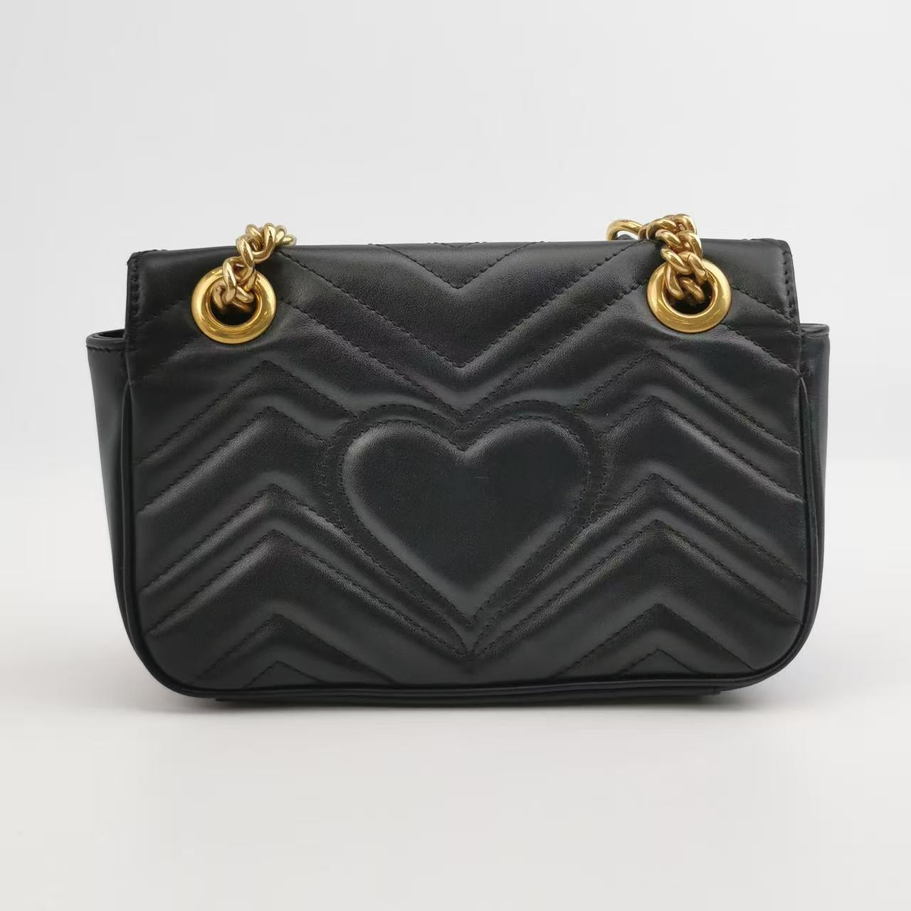 Gucci - GG Marmont Matelassé Mini Bag - Calfskin leather - Black - (mini)
