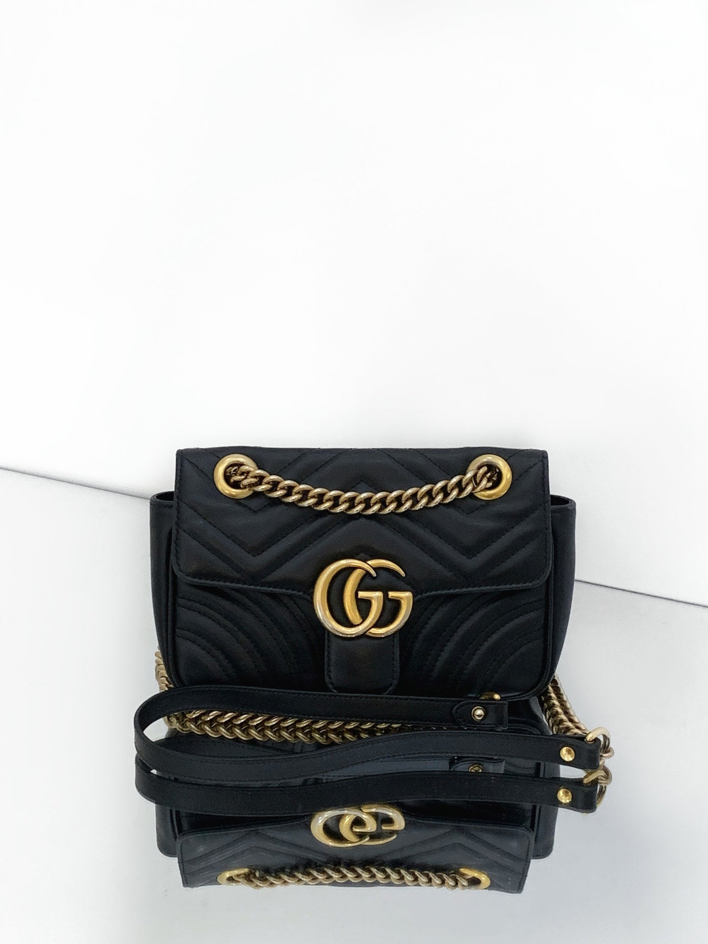 Gucci - GG Marmont Matelassé Mini Bag - Leather - Black - (Mini)